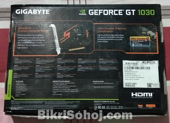 Gigabyte GT 1030 2GB OC Graphics Card